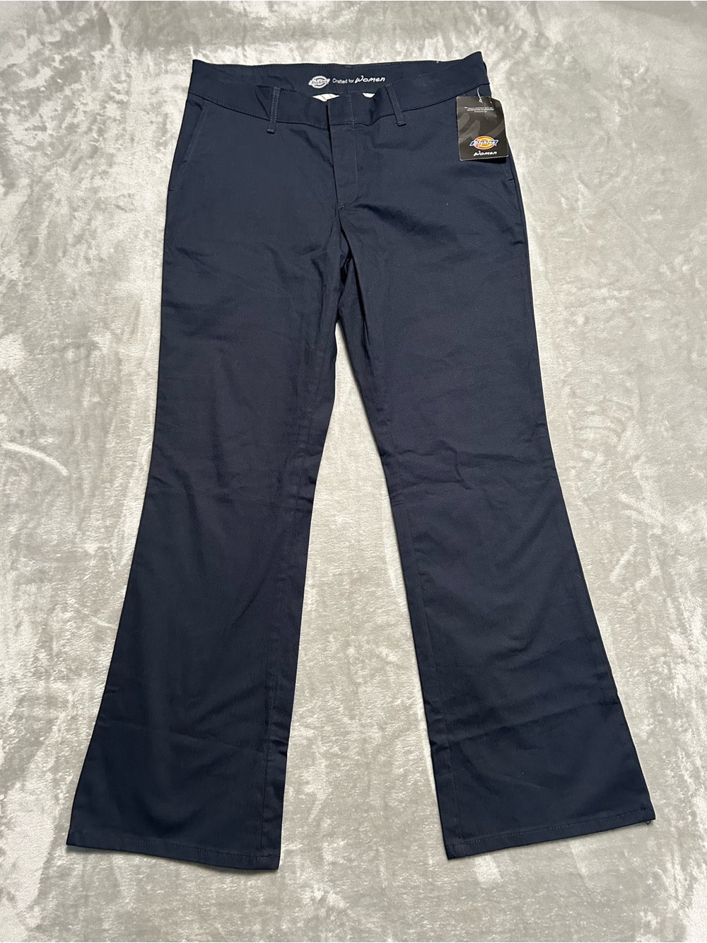 Dickies Flex Twill Slim Bootcut Pants Women’s 8SH Short Navy Blue